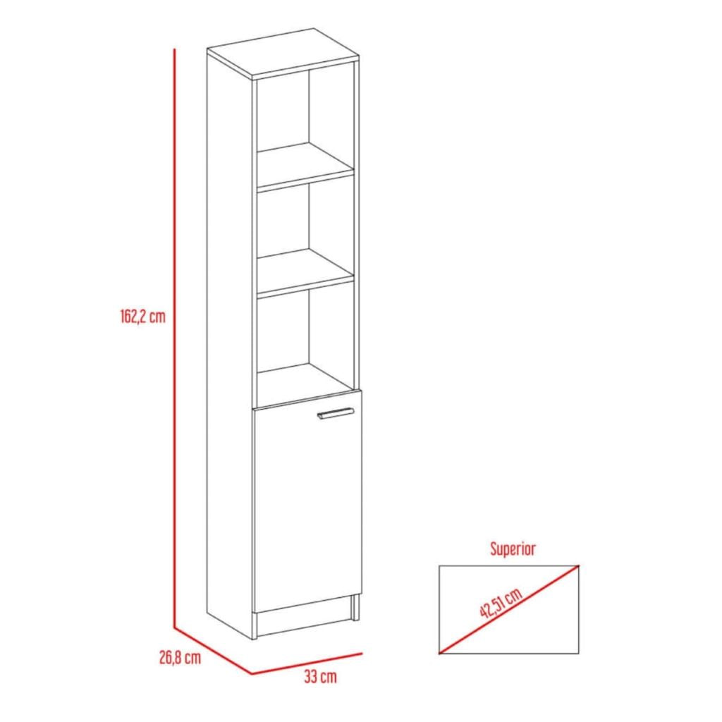 Mueble Esquinero Aqua color Blanco para Baño.