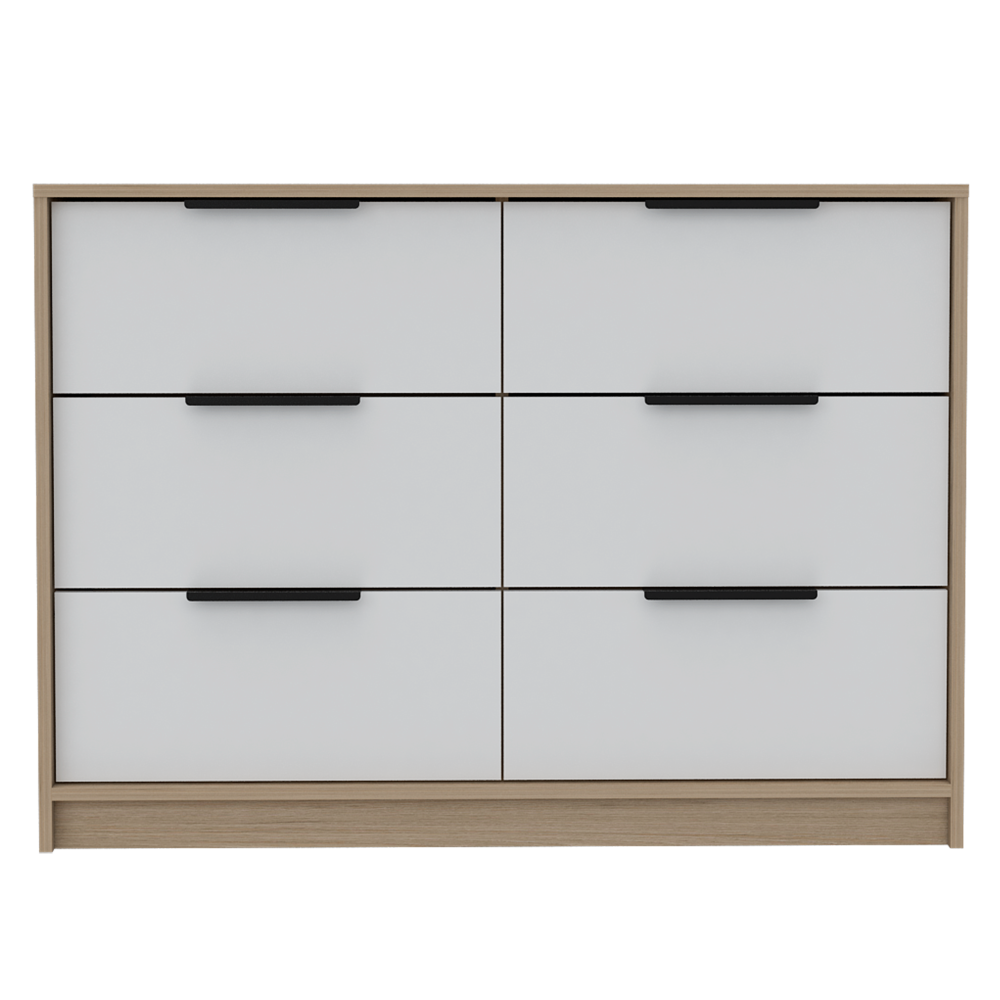 Organizador Wesley, Beige y Blanco, con cuatro cajones