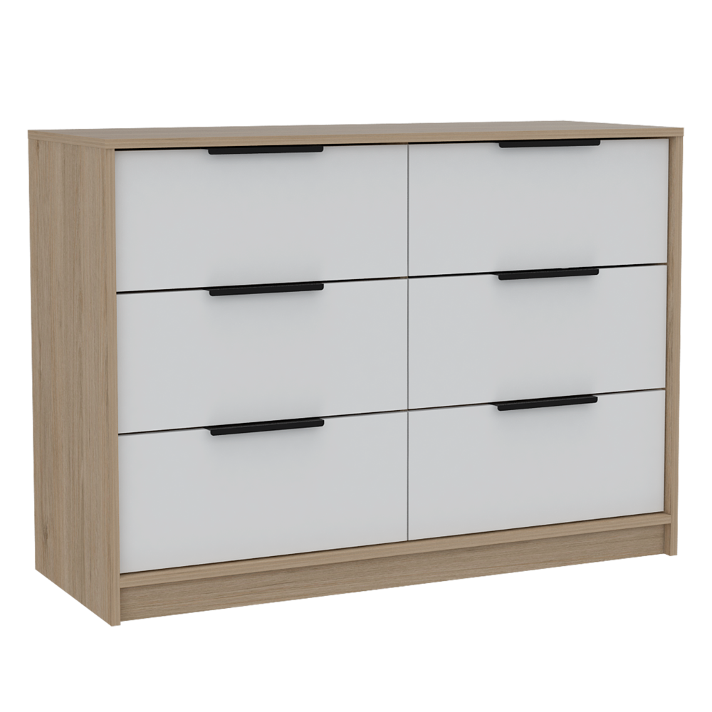 Organizador Wesley, Beige y Blanco, con cuatro cajones