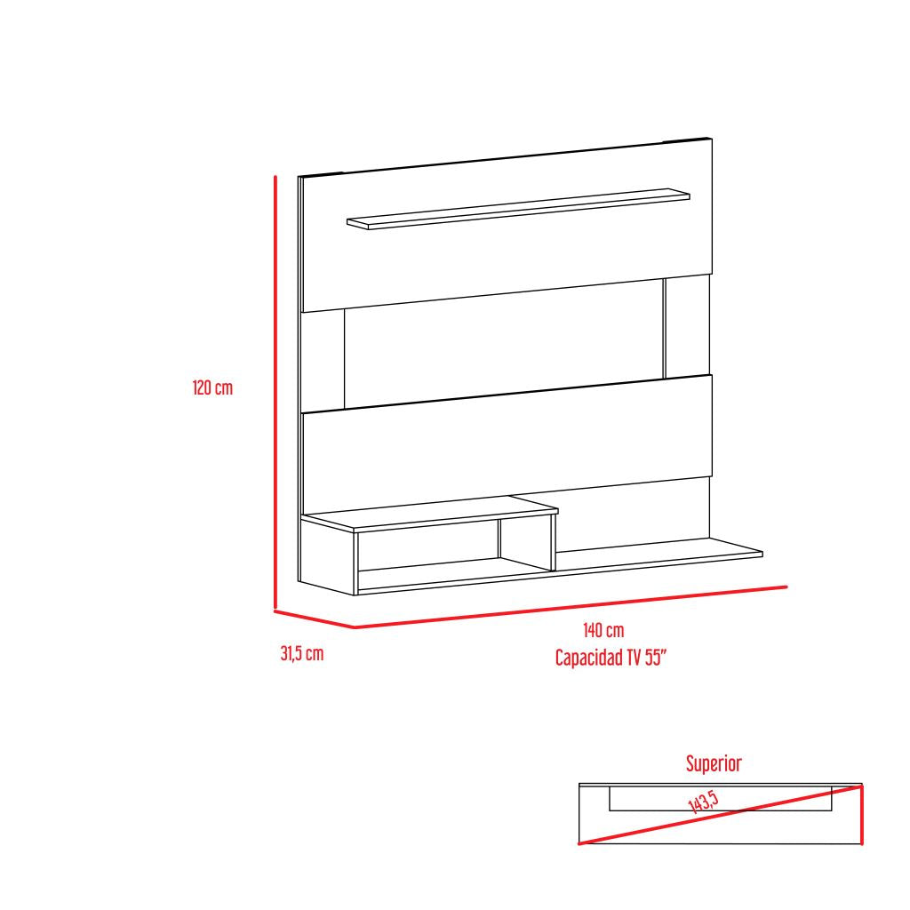 Combo para Multifuncional Simma, incluye Panel de TV y Mueble Esquinero.