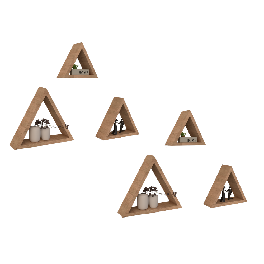 2 Set de Repisas Angular, Beige, X 3 Unidades