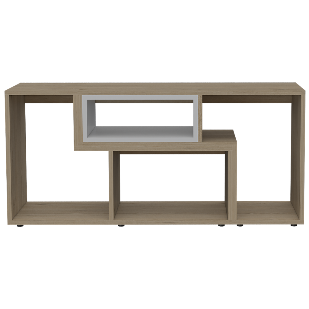 Mesa para TV Ascher, Beige y Blanco, para televisor de 50 pulgadas