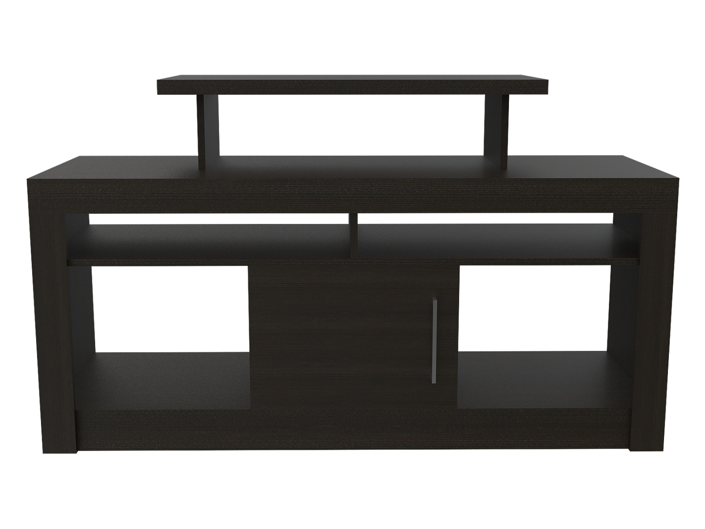 Mesa para TV Rune, Wengue, con espacio para televisor de hasta 50 pulgadas