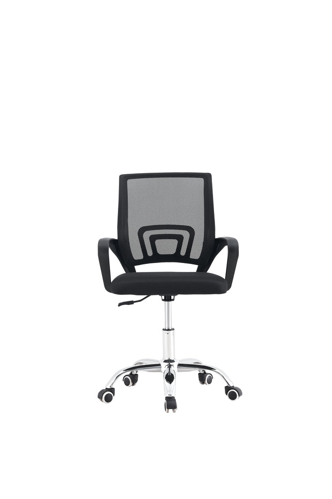 Silla Oficina X-60B, Negro, con Cómodo Espaldar y Rodachines -NOVEDAD