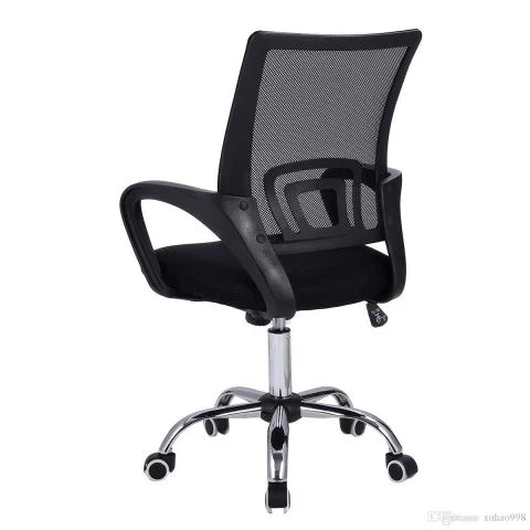 Silla Oficina X-60B, Negro, con Cómodo Espaldar y Rodachines -NOVEDAD