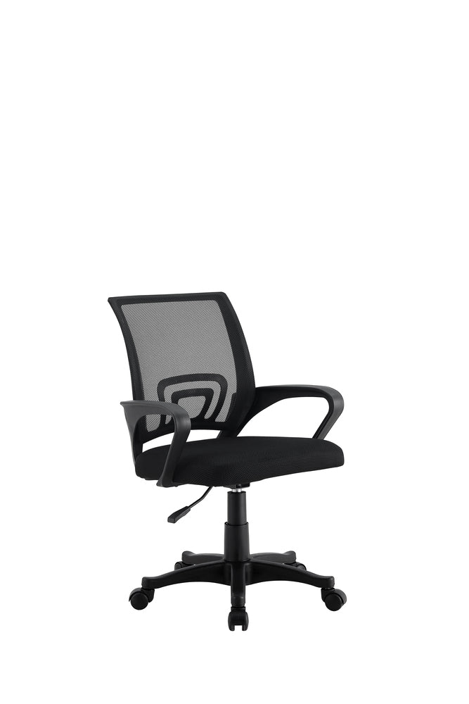 Silla Oficina X-60A, Negro, con Cómodo Espaldar y Rodachines