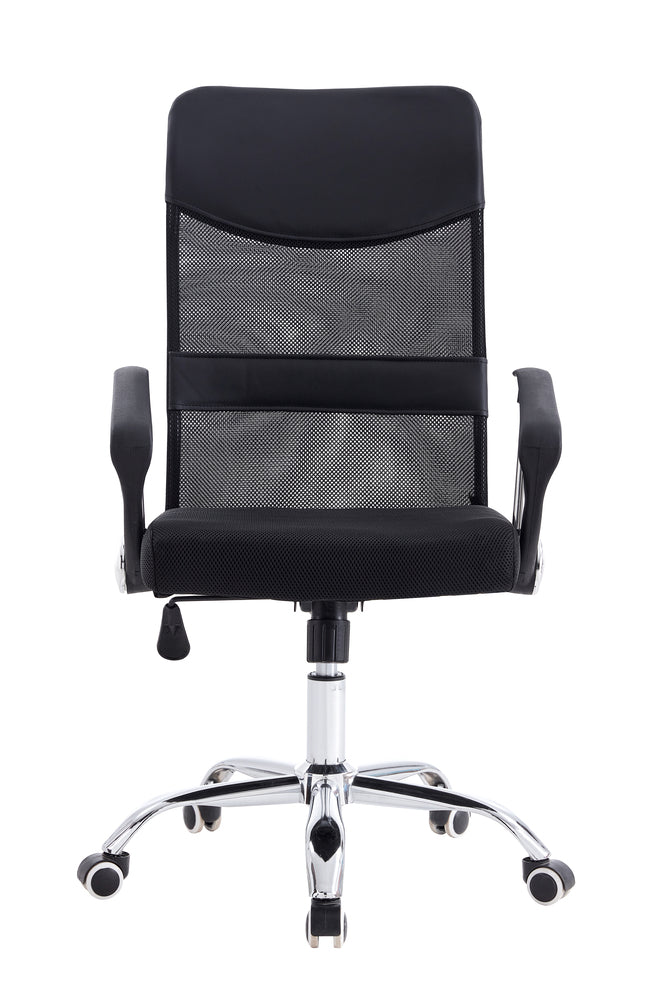 Silla Oficina X-50B, Negro, con Cómodo Espaldar y Rodachines