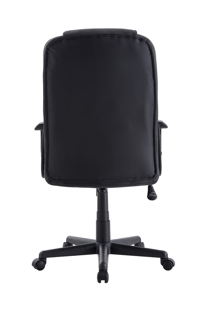 Silla Oficina X-69B, Negro, con Cómodo Espaldar y Rodachines