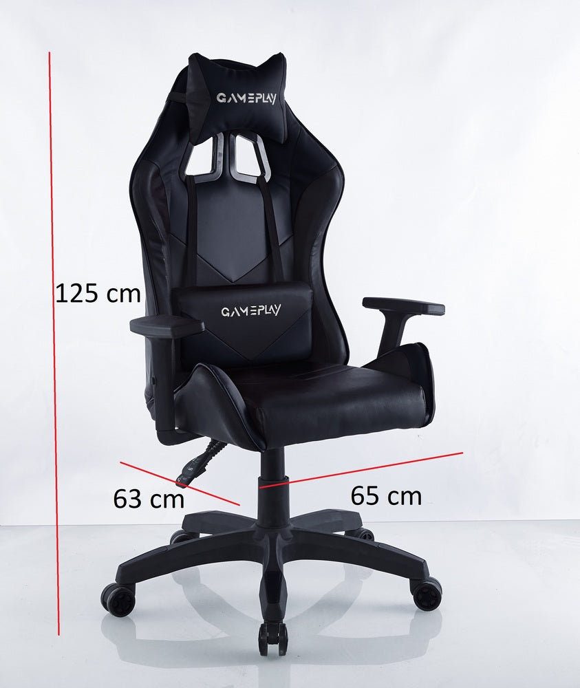 Silla Gamer X-71, Negro, con Cómodo Espaldar y Rodachines