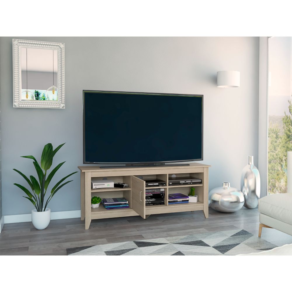 Mesa para TV Sarume, Beige, con puerta 65"