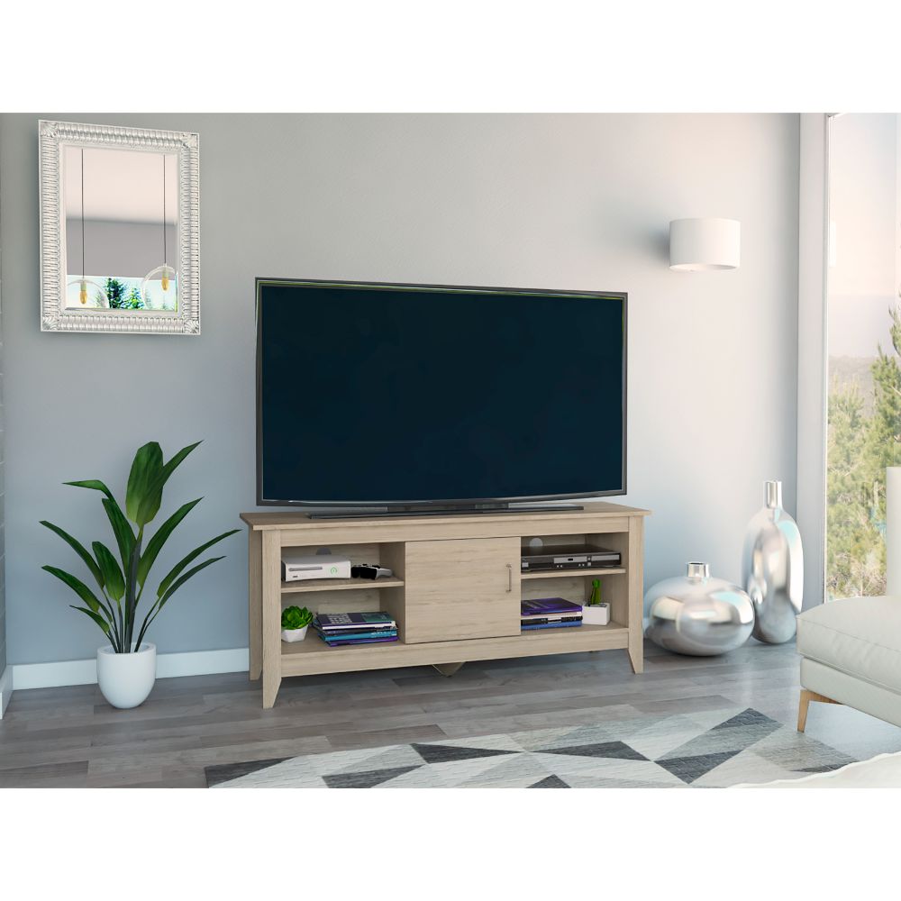 Mesa para TV Sarume, Beige, con puerta 65"