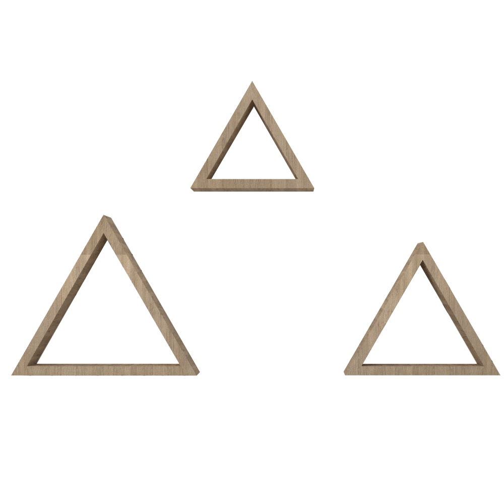 Set de Repisas Angular, Beige, X 3 Unidades