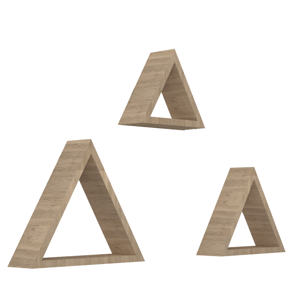 Set de Repisas Angular, Beige, X 3 Unidades