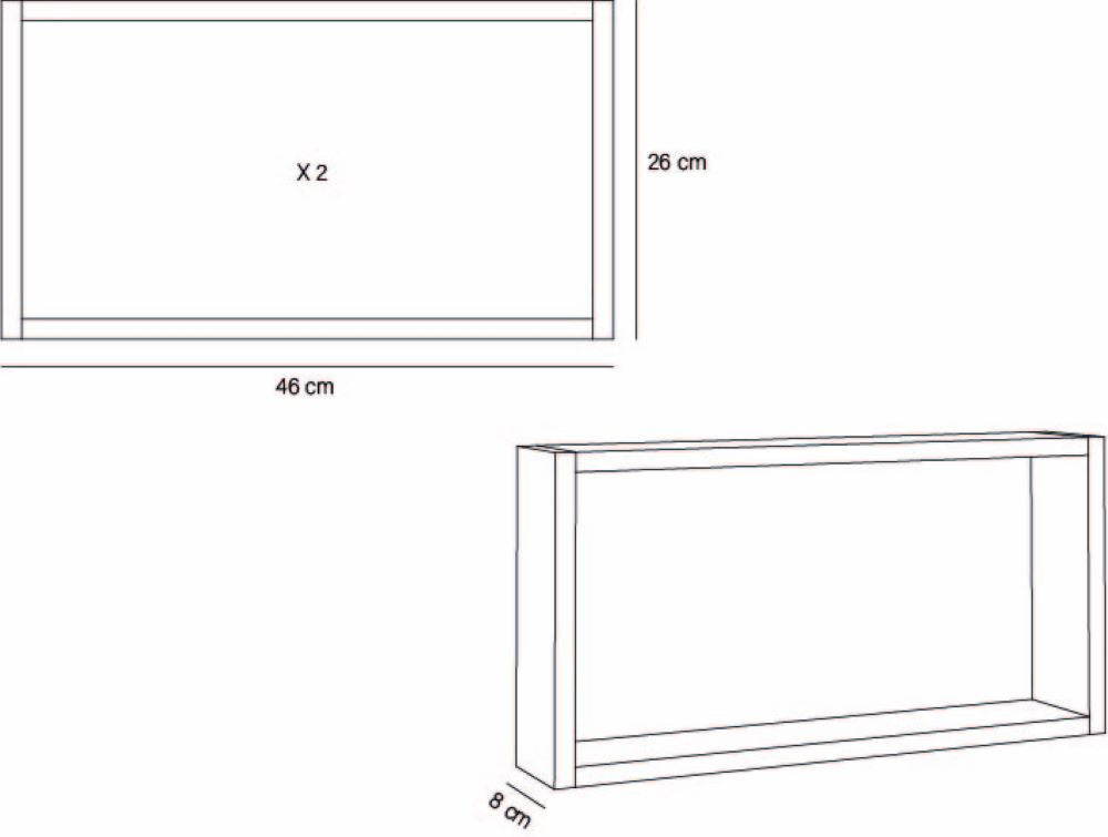 Set de Repisas Cuadradas Zeus color Beige para Ambientes.