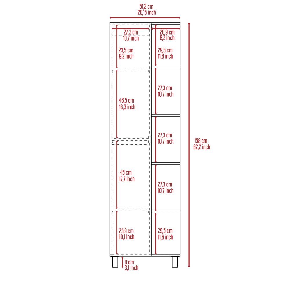 Mueble Esquinero Zendaya color Blanco nevado para Baño.