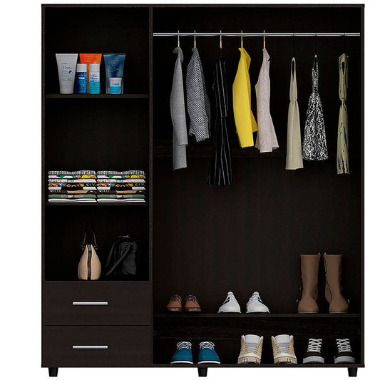 Closet Light, Wengue, con dos cajones organizadores y entrepaño diseñado para los zapatos