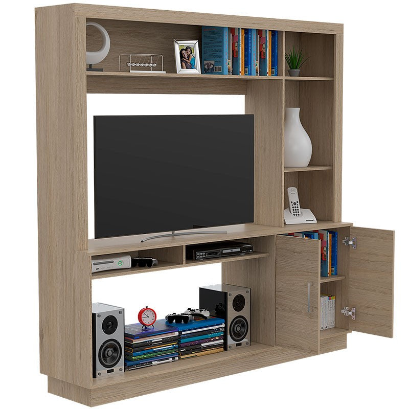 Mesa para TV Romeo, Beige, con espacio para televisor de hasta 50 pulgadas