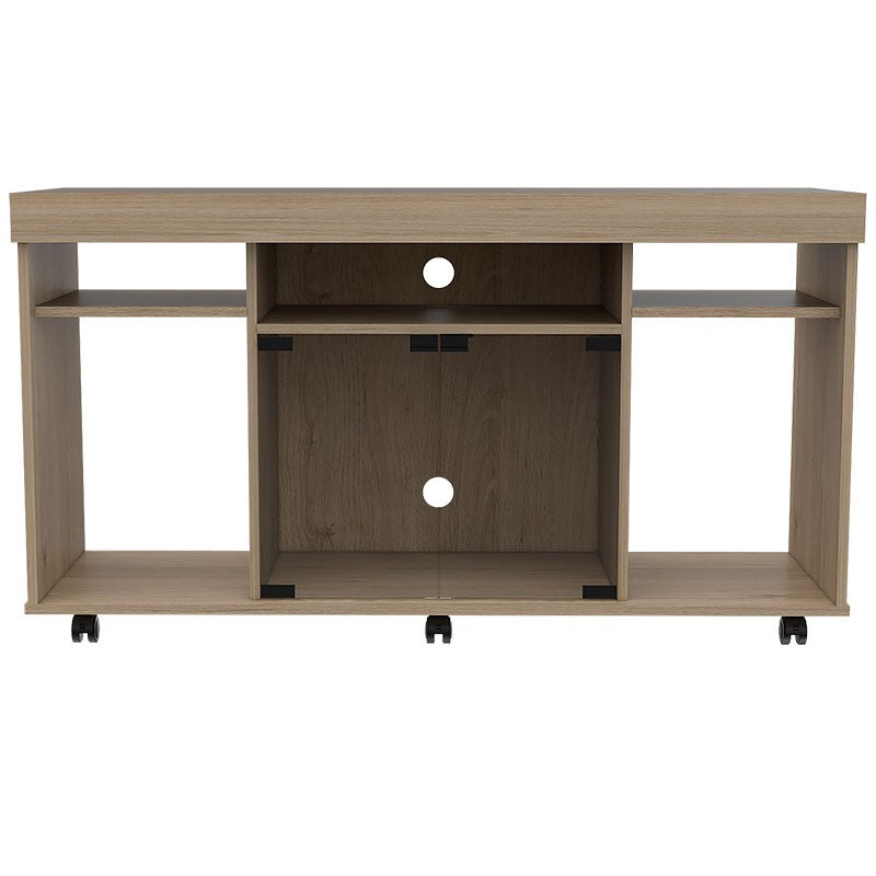 Mesa para TV Velmonte, Beige, con espacio para televisor de hasta 46 pulgadas