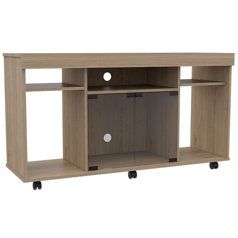 Mesa para TV Velmonte, Beige, con espacio para televisor de hasta 46 pulgadas