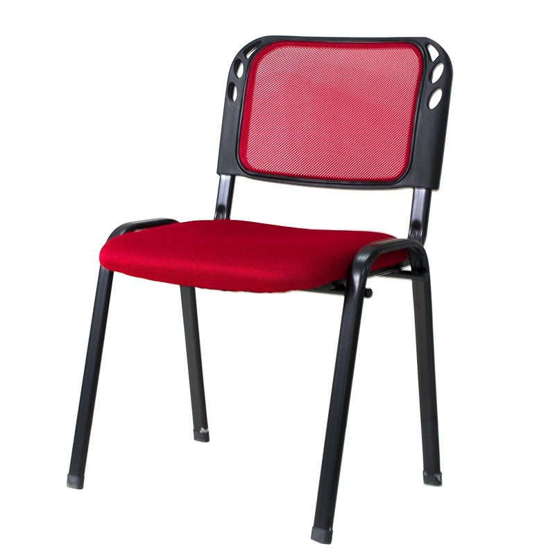 Silla Ralf, Negro y Rojo, con cómoda espaldar y asiento